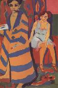 Ernst Ludwig Kirchner self-Portrait with Model (nn03) oil painting